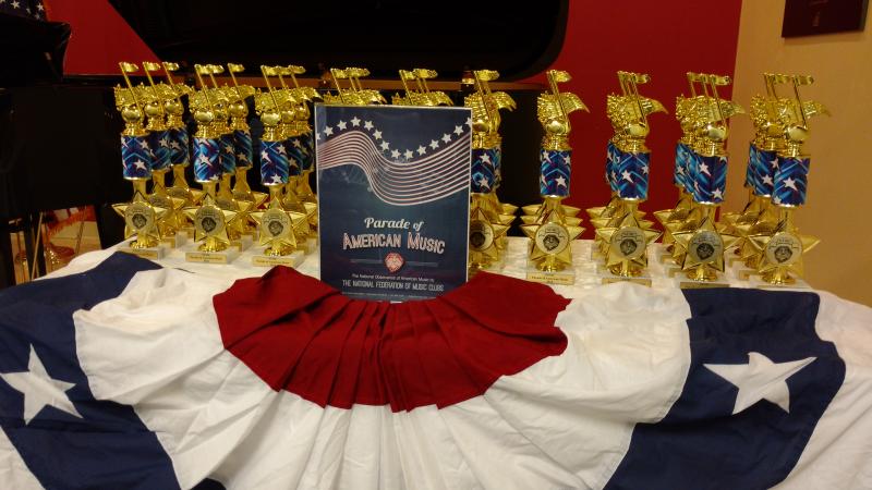 Parade of Am Music trophy table